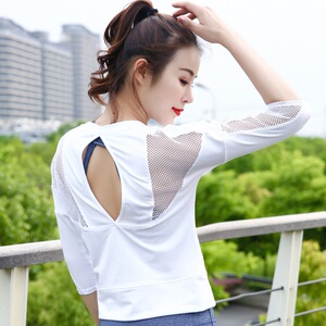 Women fitness yoga clothes sports top loose quick dry clothes sexy yoga