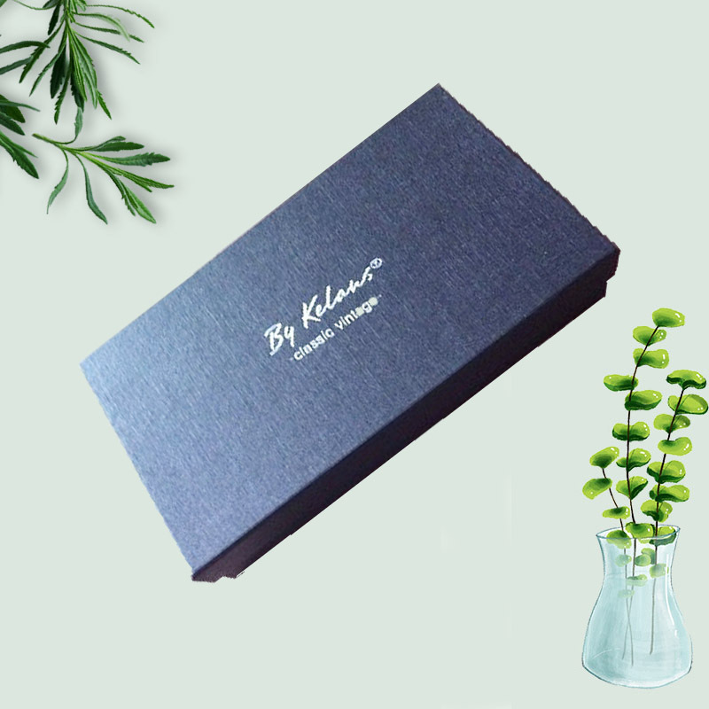 现货男士黑色短款钱包盒 长款女士钱包盒子 包装盒定做