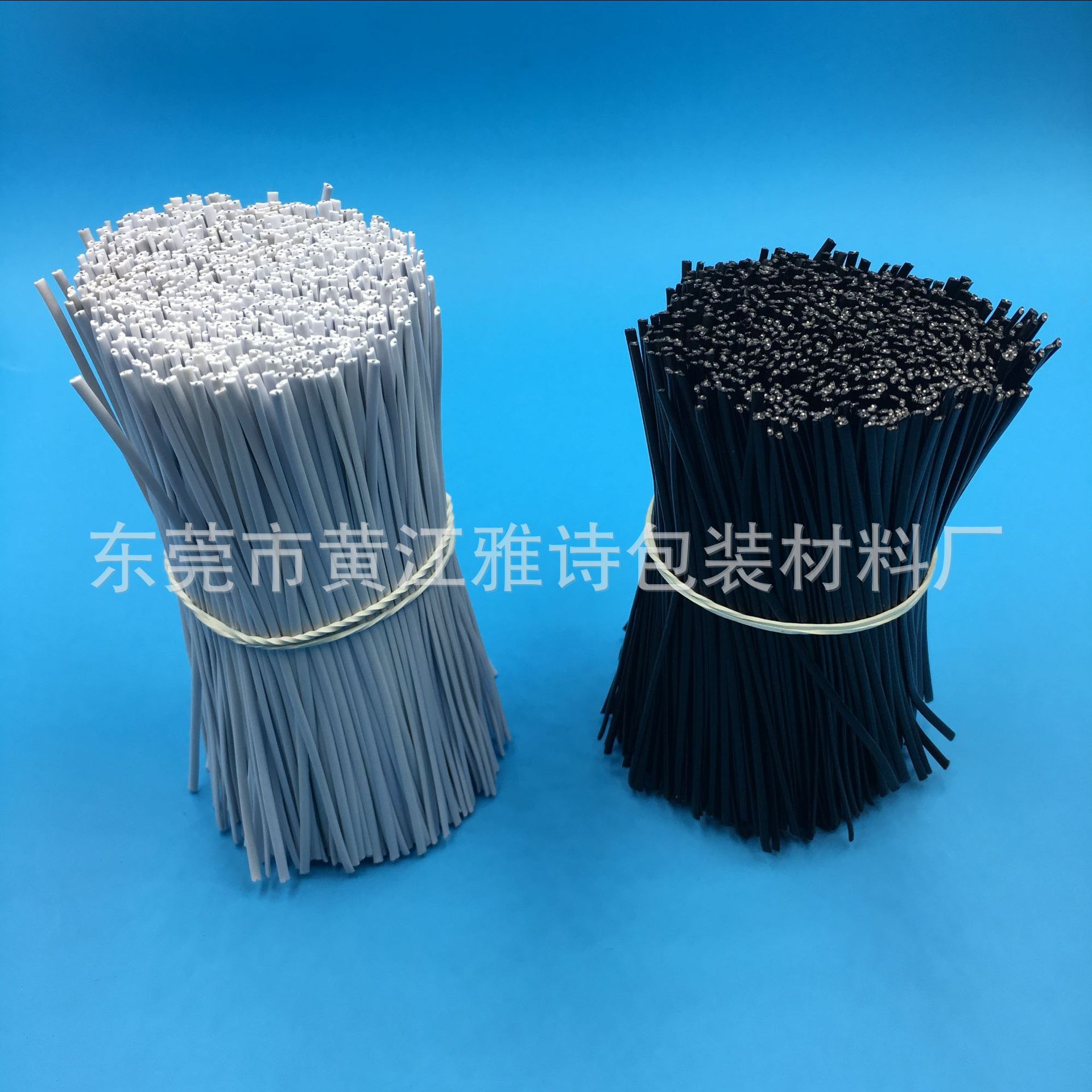 PVC包胶扎线铁芯双面扁形捆扎带 PE椭圆迷你扎线带 PET无芯扎线