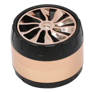 厂家批发新款风叶盖拼色金属磨烟器63mm  4层锌合金磨烟器碎烟器
