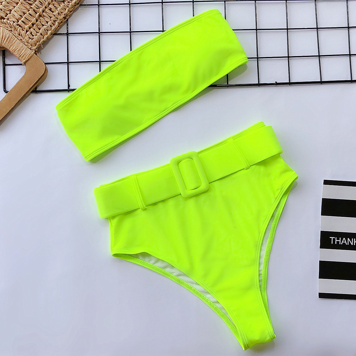   hot sale bikini swimwear high waist printed swimsuit   NSDA1214