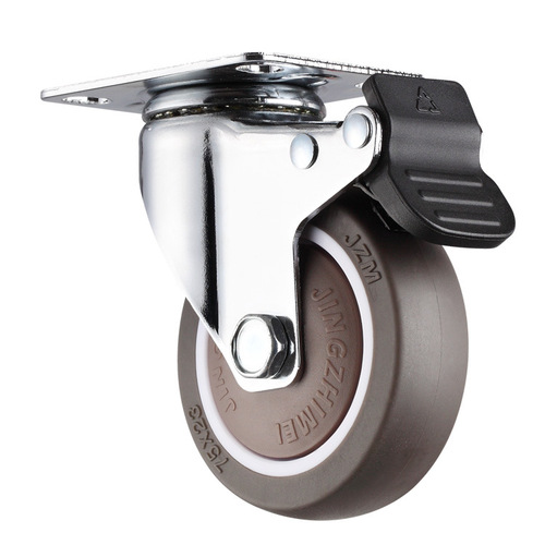 2 inches 2.5 inches 3 inches TPR rubber silent lightweight universal furniture medical shelves ventilator casters wheels