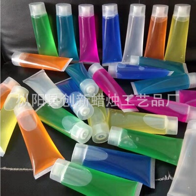 DIY透明果冻凝胶蜡烛杯烛茶烛软管包装无烟婚庆