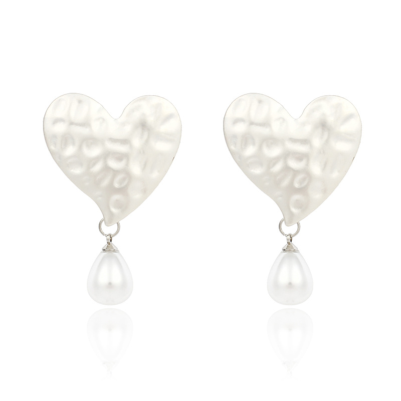 16g Weight Earrings Classification Wedding, Travel Occasion Women'S Gender Original Design Style Gold, Silver Color Fashion New Geometric Love Bohemian Fashion Pearl Earrings For Women 4