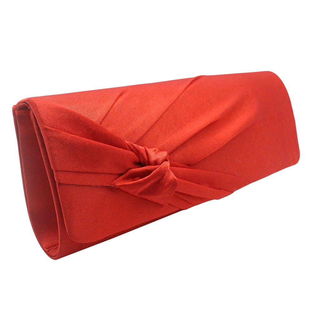 Red Blue Black Polyester Silk Flower Square Clutch Evening Bag display picture 11