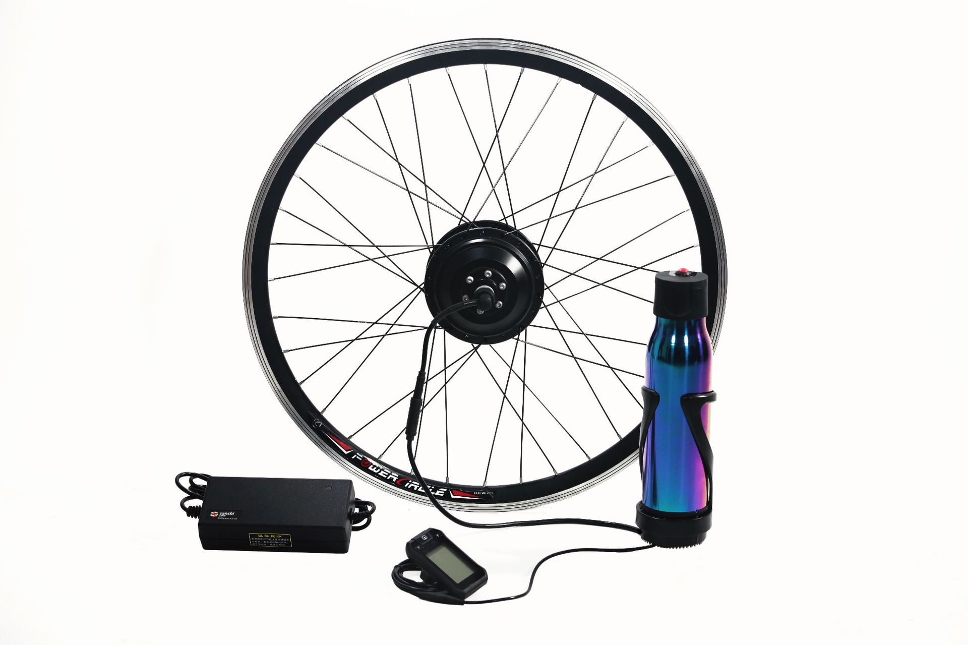 电动助力自行车智能电动车改装套件36V250W三星7.0AH水壶锂电池|ms