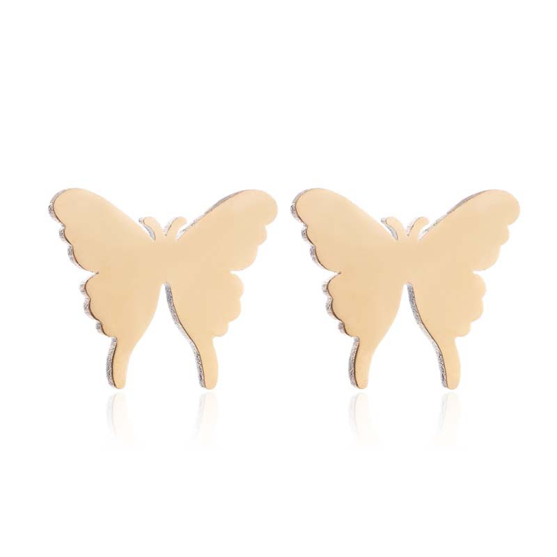 Fashion Butterfly Stainless Steel Plating Jewelry Set 2 Pieces display picture 1