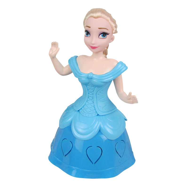 La nueva eléctrica universal princesa luz música giratoria niños se puede abrir puestos de mercado al por mayor venta Juguetes