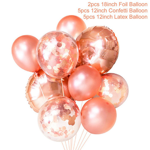 Rose Gold Party Decoration Balloon Package Birthday Party Wedding Decoration Rose Gold Balloons Confetti
