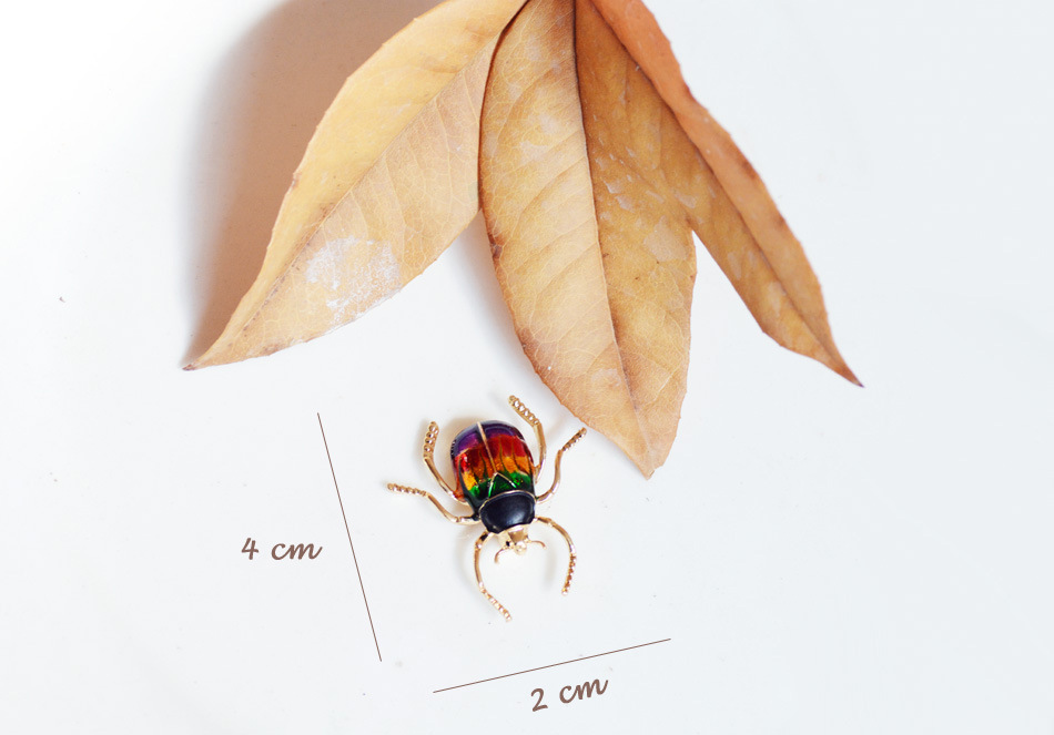 22g Weight Retro Pin Insect Alloy Enamel Plating Unisex Brooches