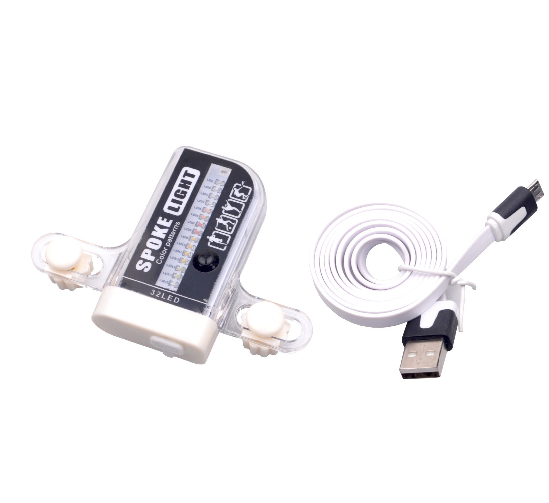 炫彩骑士厂家销售2020新款自行车车灯32灯42图自行车风火轮D111|ru