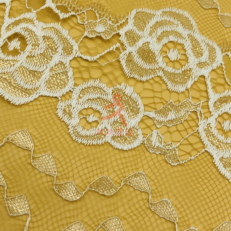 厂家直销 无弹双色蕾丝面料 舞台装饰 窗帘纱幔裙子围巾 现货优惠