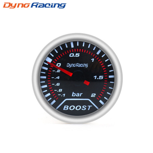 Car tuning racing instrument 12V 2-inch mirror lens turbo boost gauge 52mm white light mechanical 2bar
