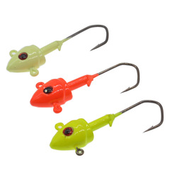 Fish Head Hook 7g/10g/14g Fish Shaped Hook Lure Worm Hook Fishing Tackle Fish Hook Lead Head Hook