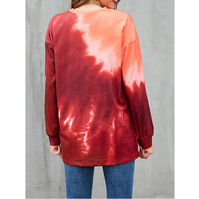 loose round neck long-sleeved printed sweater NSKX10155