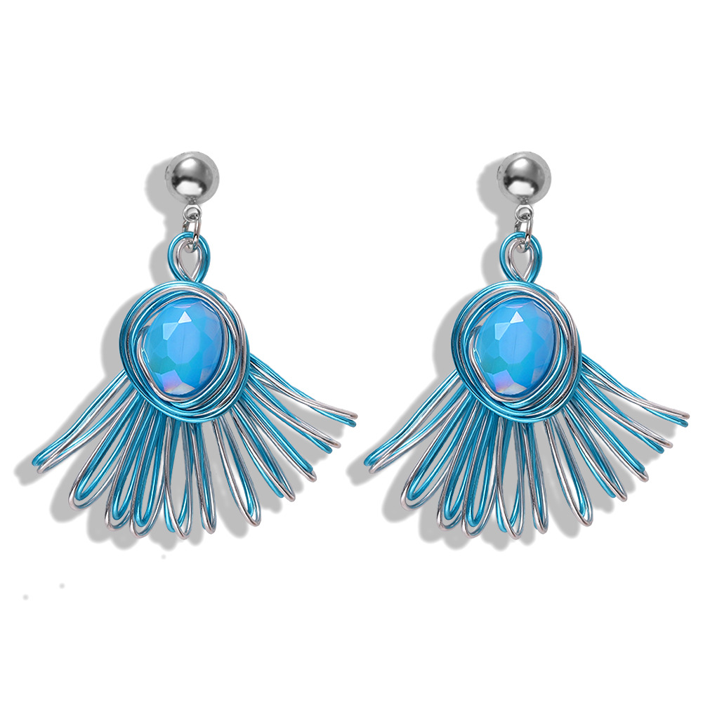 New Alloy Gem Earrings Female Fashion Tassel Earrings display picture 4