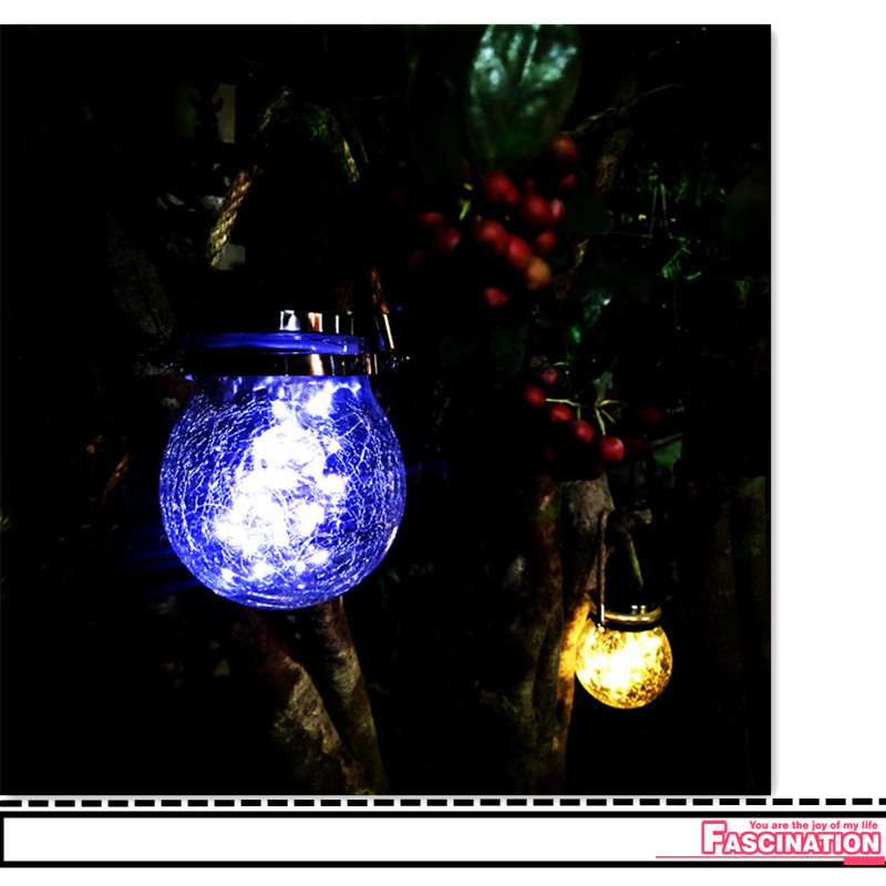 Cross-border outdoor solar glass bottle lamp, street lamp, copper wire lamp, crack solar outdoor special decoration, camping detail image 3