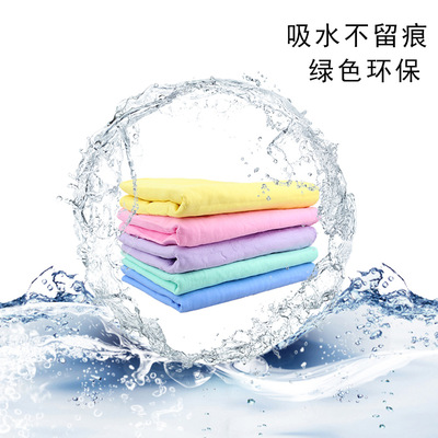 外贸宠物吸水毛巾大号带桶速干浴巾猫狗洗澡不粘毛仿鹿皮巾包邮