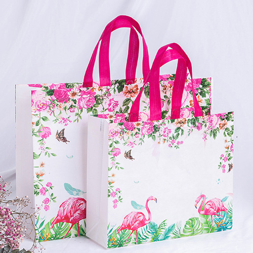 Canvas bag printing and laminating non-woven bag hand-held gift packaging bag clothing non-woven hand-held large capacity printing