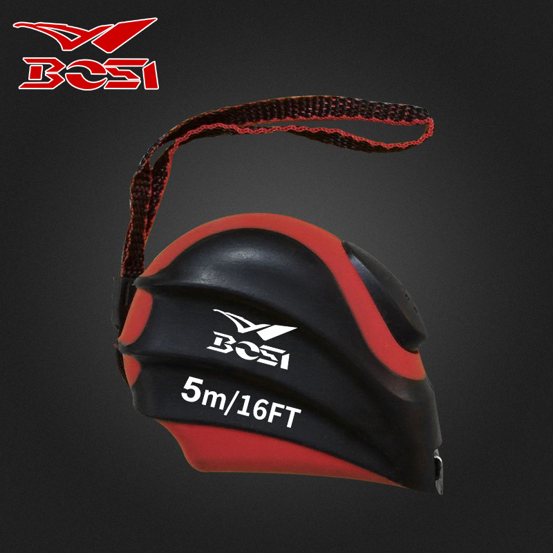 自锁优质钢卷尺定制5米钢卷尺带皮套不锈钢卷尺5米自动伸缩拉尺量