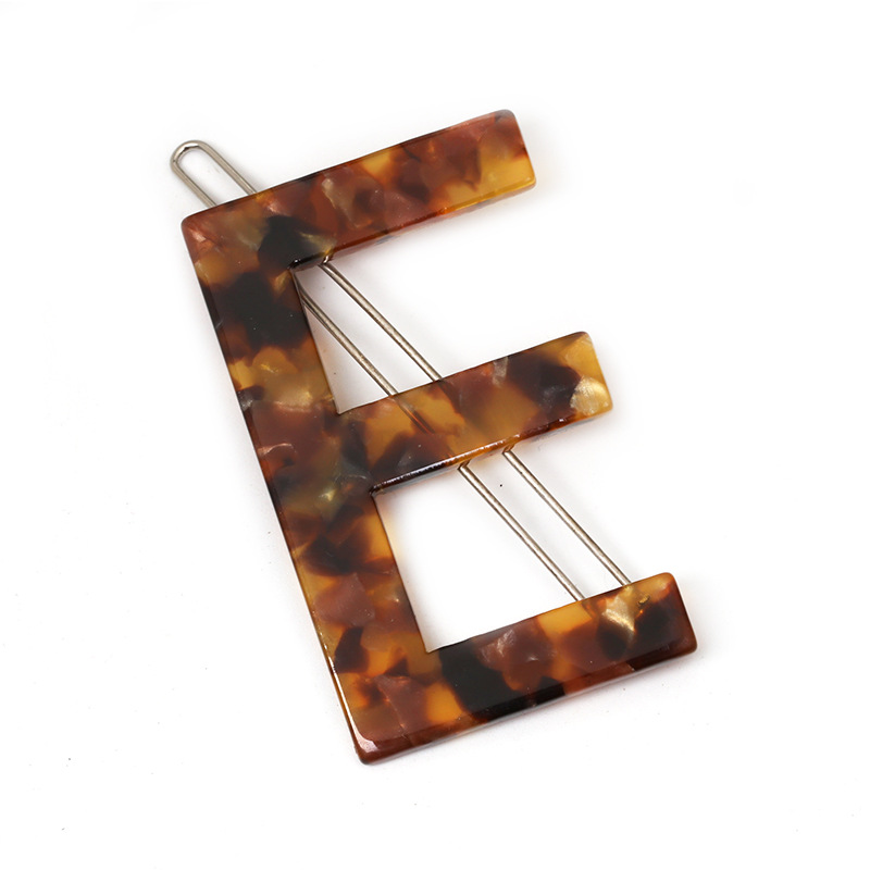 Simple Leopard Letter Hairpin Hair Clip Top Clip display picture 2