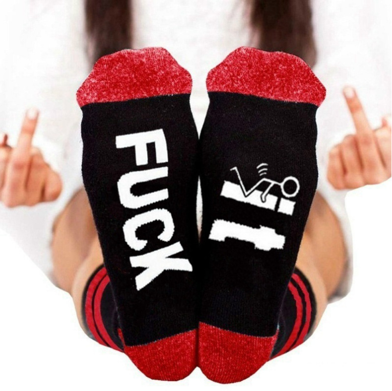 Men's Fashion Letter Cotton Crew Socks A Pair display picture 1