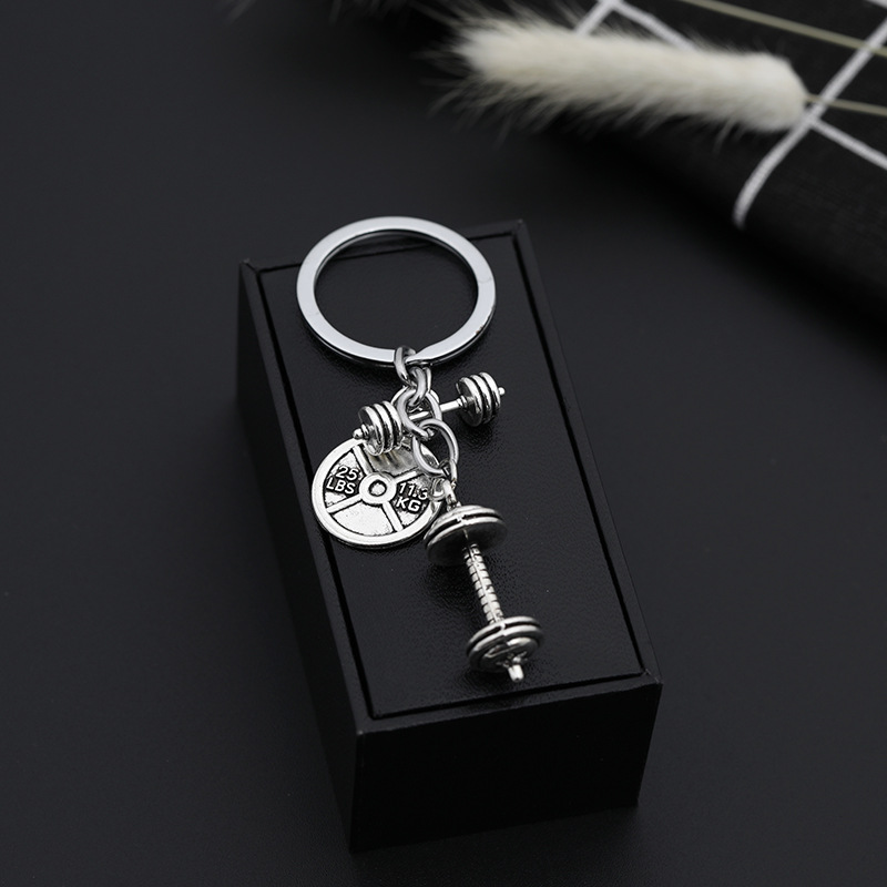 Explosion Key Chain Personality Fitness Master Series Barbell Dumbbell Dumbbell Key Chain Small Pendant Accessories Wholesale Nihaojewelry display picture 3
