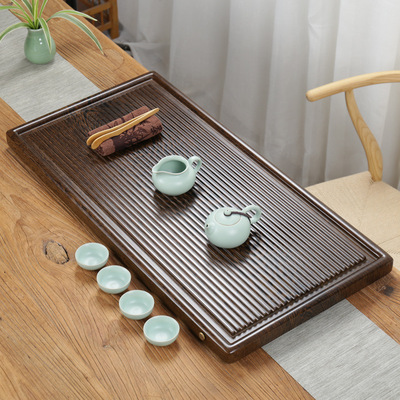 尚馨整套茶具茶盘电木整块长方茶台茶海客厅简约排水托盘家用大号|ms