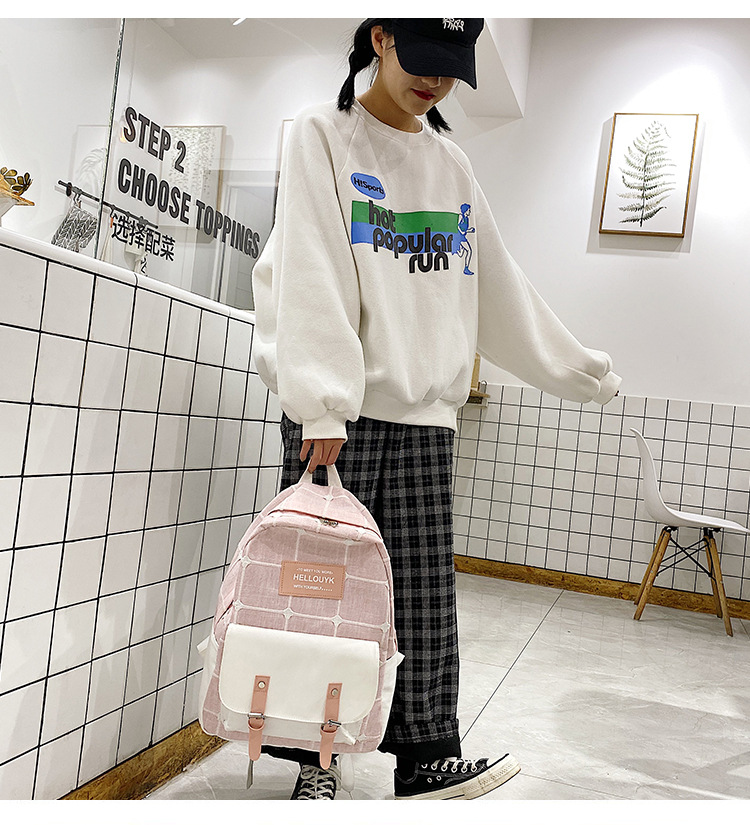 2019 Backpack canvas Campus high school student schoolbag Outdoor Travel High-capacity knapsack Manufactor Direct selling