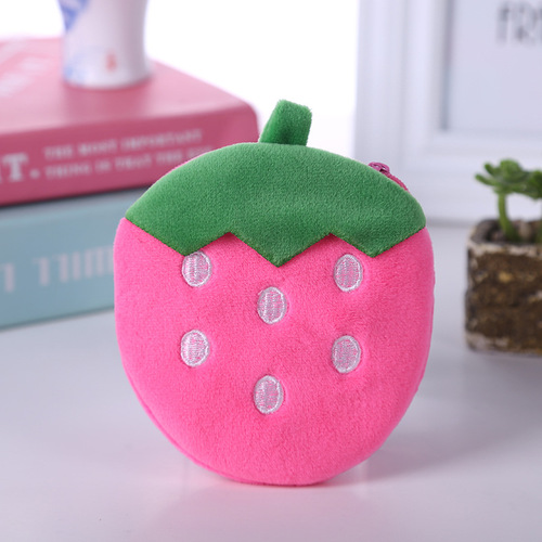Korean version watermelon bag orange pineapple fruit mobile phone bag cartoon plush coin purse key bag manufacturer wholesale