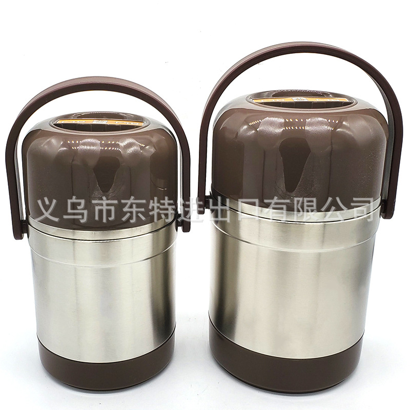 Factory direct sales of stainless steel thermos pot 304 multi-layer sealed lifting pot vacuum anti-overflow lunch box lunch box detail image 2