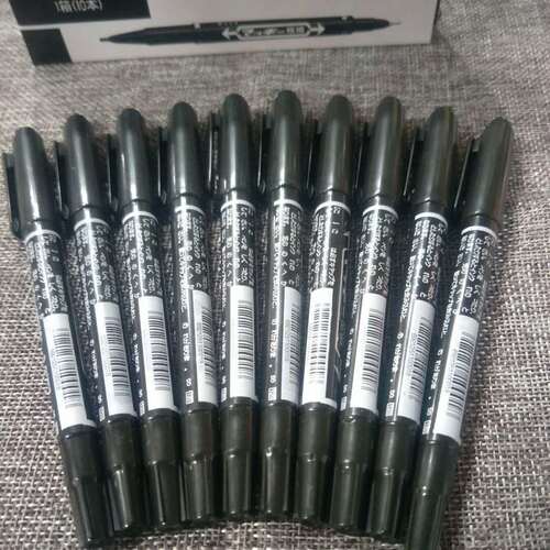 Small double-ended marker wholesale hook line pen double-ended marker black double-ended pen