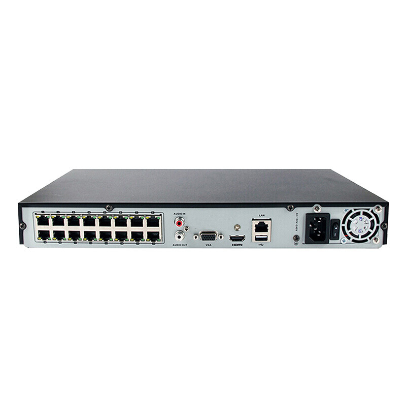 海康威视 DS-7816N-K2/16P 16路2盘位POE供电 高清网络H.265 NVR