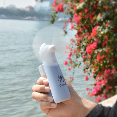 usb小風扇手持噴霧加濕補水迷妳隨身便攜式可充電锂電池手拿電扇