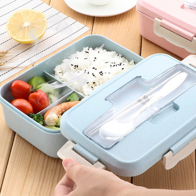 Food grade heat preservation Lunch box Microwave Oven Heated Sub-grid Portable Workers student Fresh keeping Lunchbox Bento Box