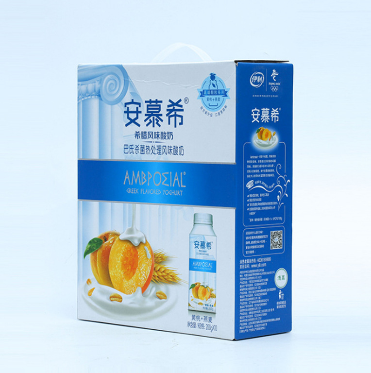 【3月份】伊利安慕希希腊风味酸奶 黄桃/草莓燕麦 200g*10盒