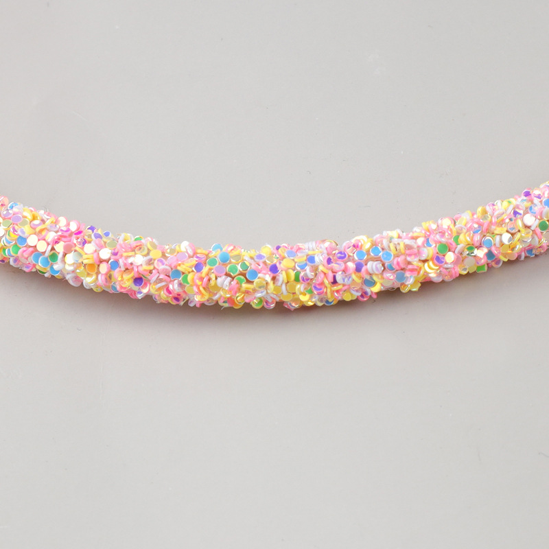 Fashion Youth Vitality Plastic Sequins Headband Female Color Fine Side Wild Headband Girl Heart Hair Accessories display picture 4