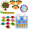 Children's cognitive teaching aids non-woven cloth for kindergarten for teaching maths, materials set, toy, handmade