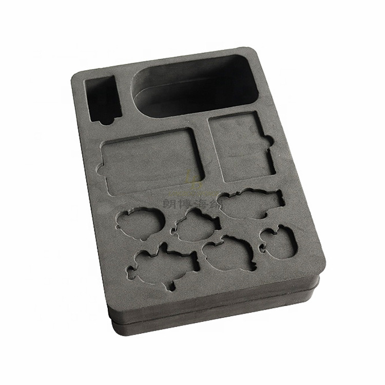 定制EVA粘合包装内衬黑色冲型海绵内托海藻棉粉扑珍珠棉管棒加工|ru