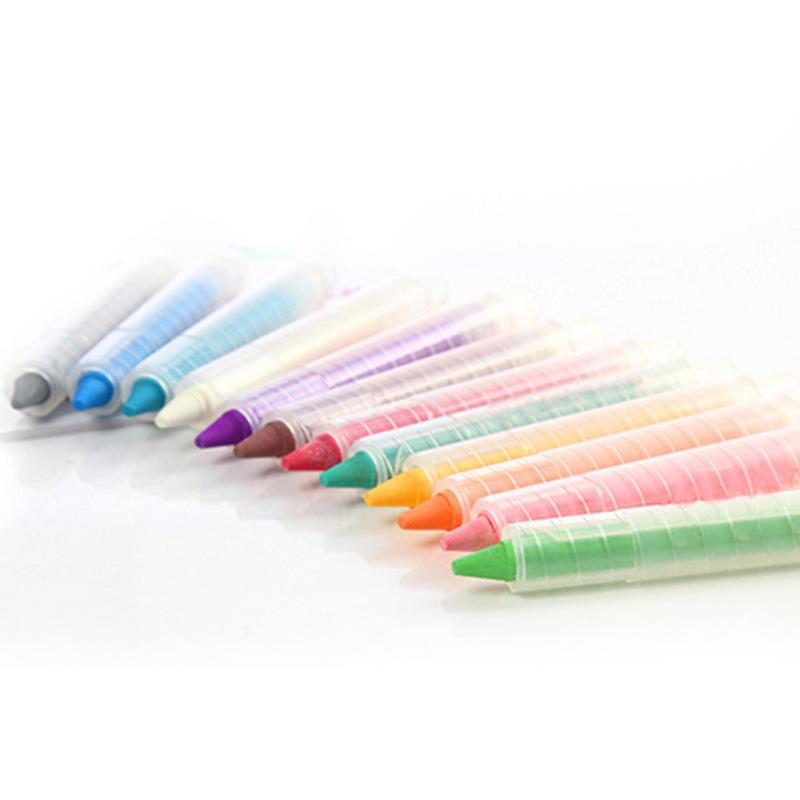 格瑞非水溶性涂鸦笔 吸塑装彩色家用无尘粉笔儿童绘画笔教学粉笔|ms