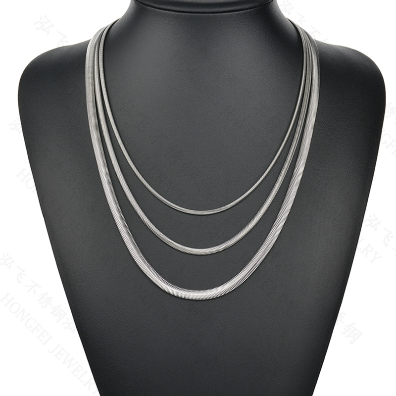 Style Simple Acier Inoxydable Placage Plaqué Or 18K Unisexe Collier display picture 2