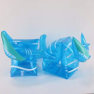 亚马逊厂家新款鲨鱼鲸鱼充气手臂圈充气水袖|ms