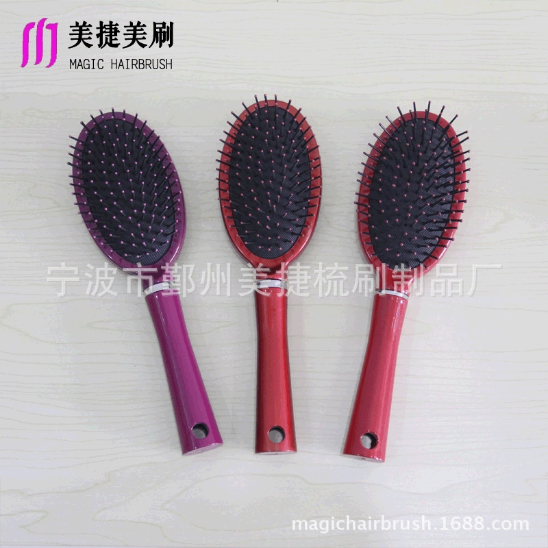 Профессиональная поставка расчески с ручкой, круглая подушка безопасности, парикмахерская расческа, пластиковая массажная расческа для кожи головы