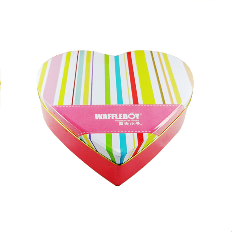 源头厂货直销批发金属大心形巧克力曲奇饼干情人节礼品铁盒铁罐！