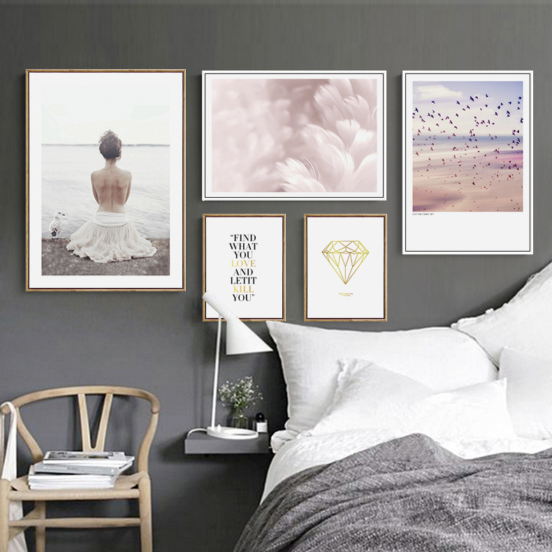 新款北欧风格客厅沙发创意相框墙现代简约家居大尺寸组合画照片墙