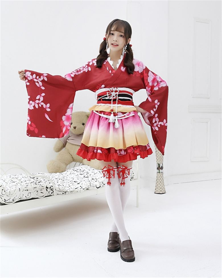 Anime Love Live Cosplay Costume Kimono Lolita Girls Dress