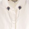 Fashionable shirt, trend accessory for beloved, Korean style, with gem