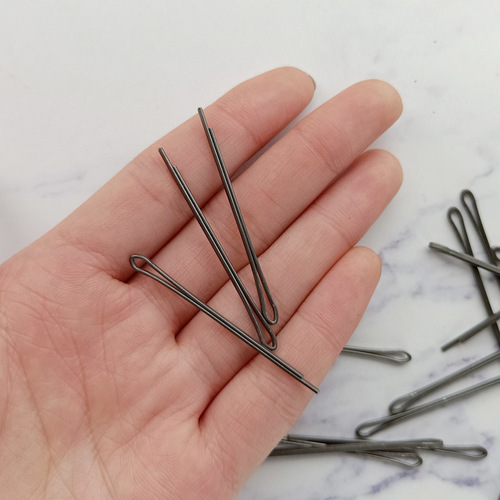 王之发夹袋发夹钢夹钢卡化妆盘发造型不掉色平头一字发夹厂家批发