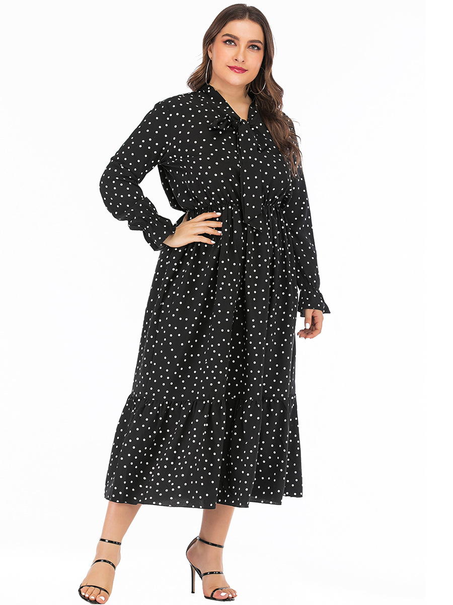 Polka Dot Chiffon Dress 3