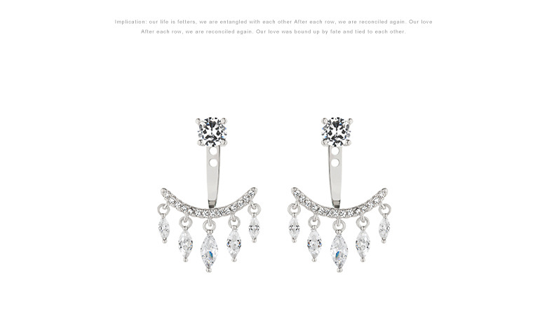 Diamond-Studded Water Drop Earrings